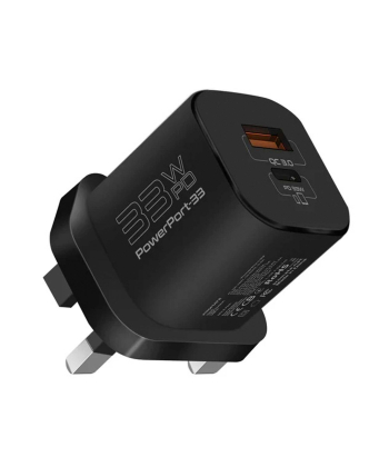 شارژر دیواری 33 وات پرومیت مدل POWERPORT-33.BLK.EU