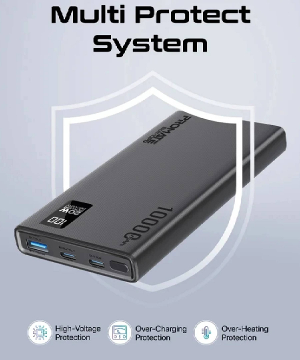 پاوربانک پرومیت مدل BOLT-10PD ظرفیت 10000 میلی آمپر ساعت