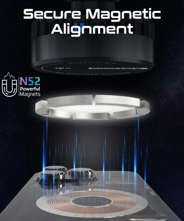 شارژر بی سیم پرومیت مدل MAGCHILL-QI2