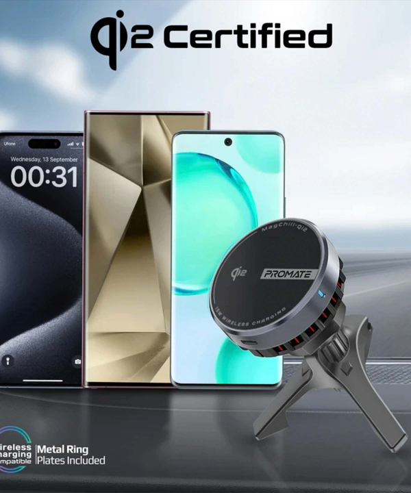 شارژر بی سیم پرومیت مدل MAGCHILL-QI2