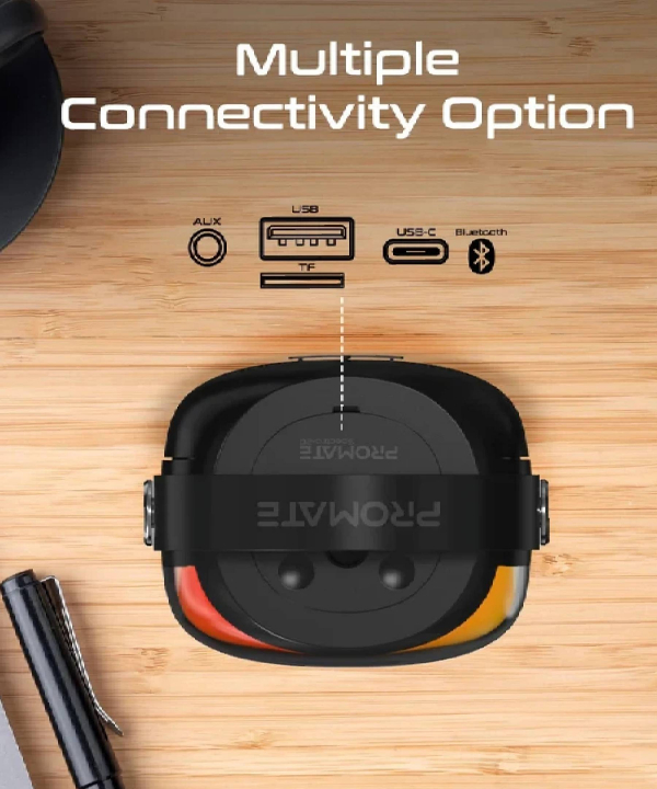 اسپیکر بلوتوثی قابل حمل پرومیت مدل SPECTRO-20 | مشکی