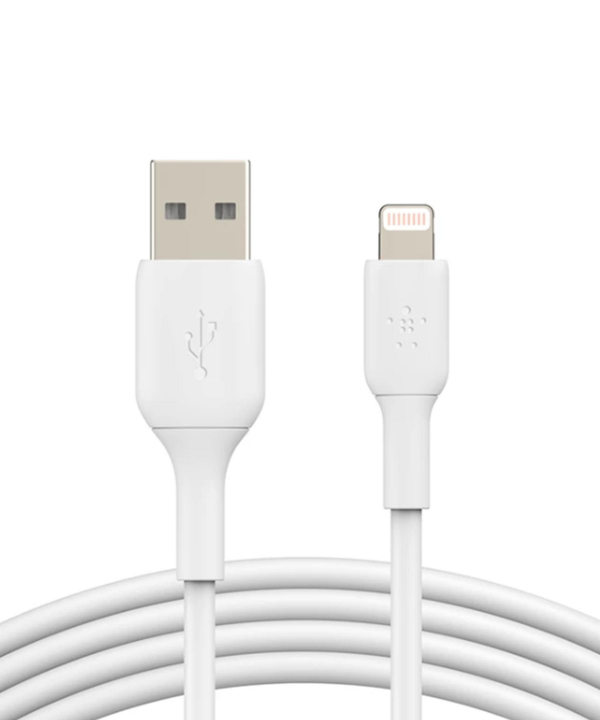 کابل تبدیل USB به لایتنینگ بلکین مدل CAA001bt1MBK2PK طول 1 متر بسته 2 عددی