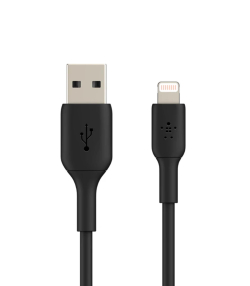 کابل تبدیل USB به لایتنینگ بلکین مدل CAA001bt1MBK2PK طول 1 متر بسته 2 عددی