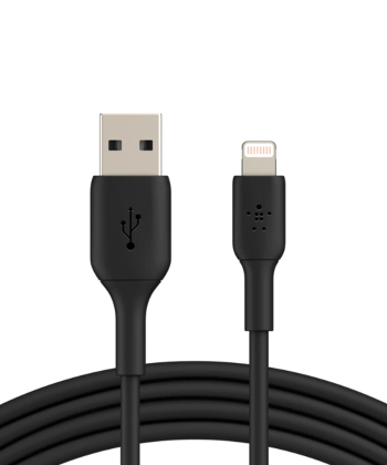 کابل تبدیل USB به لایتنینگ بلکین مدل CAA001bt1MBK2PK طول 1 متر بسته 2 عددی