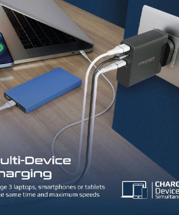 شارژر دیواری 140 وات پرومیت مدل GANCHARGE-140W