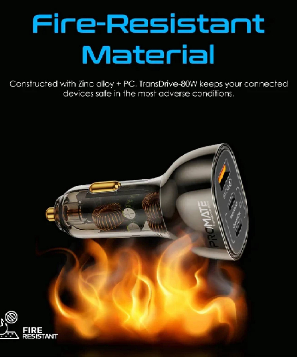 شارژر فندکی 80 وات پرومیت مدل TRANSDRIVE-80W