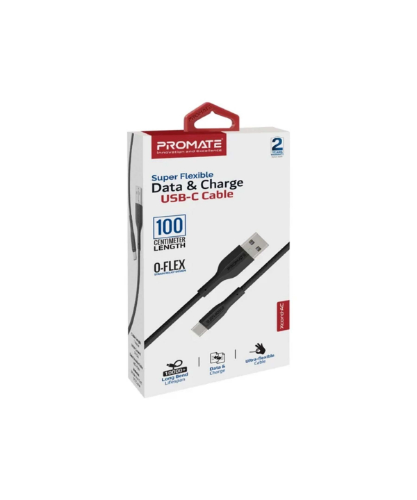 کابل تبدیل USB به USB-C پرومیت مدل ECOLINE-CC120.BLK طول 1 متر