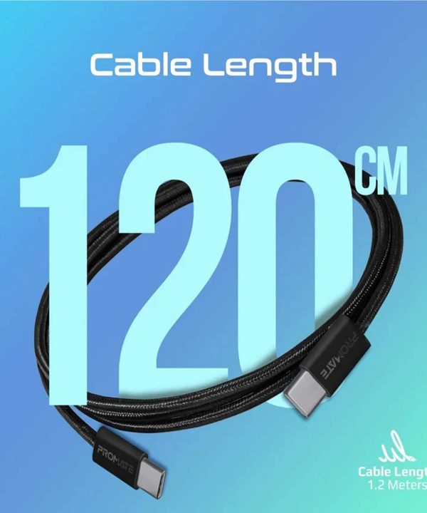 کابل USB-C پرومیت مدل ECOLINE-CC120.BLK طول 1.2 متر