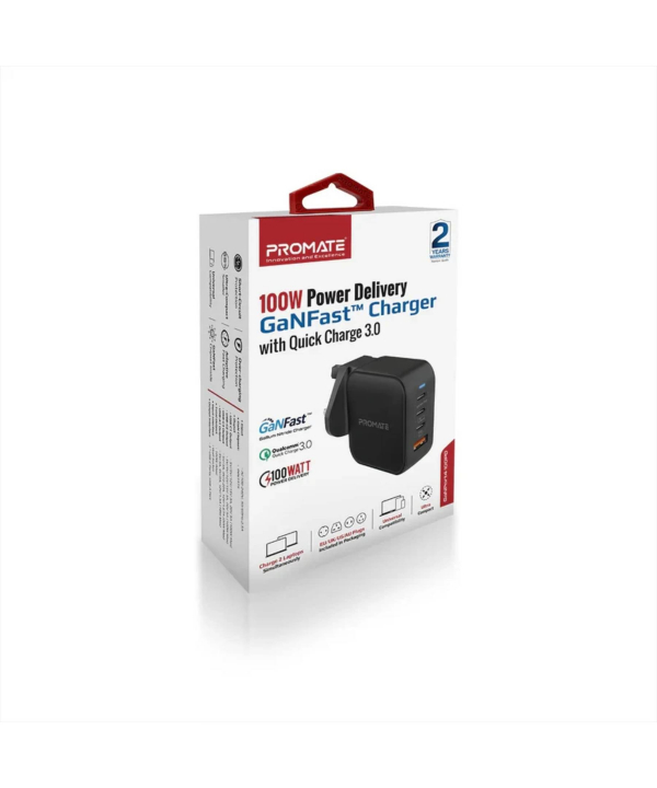 شارژر دیواری 100 وات پرومیت مدل GANPORT4-100PD
