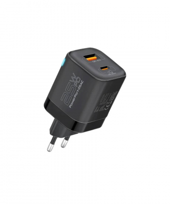 شارژر دیواری 25 وات پرومیت مدل POWERPORT-25AC.BLK.EU