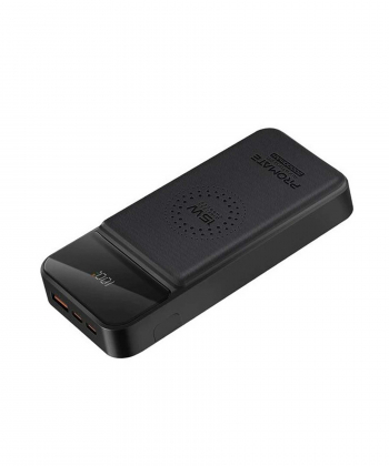 پاوربانک بی سیم پرومیت مدل AURATORQ-20.به ظرفیت 20000 میلی آمپر ساعت