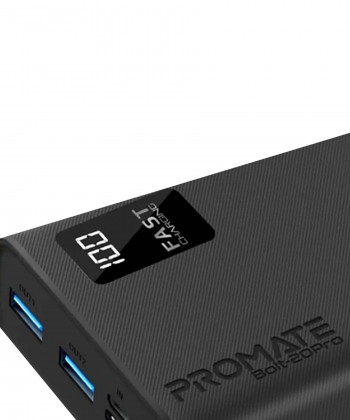 پاوربانک پرومیت مدل BOLT-20PRO.BLACK ظرفیت 20000 میلی آمپر ساعت