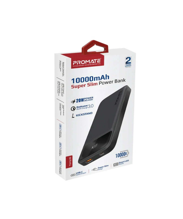 پاوربانک پرومیت مدل TORQ-10.BLACK ظرفیت 10000 میلی آمپر ساعت