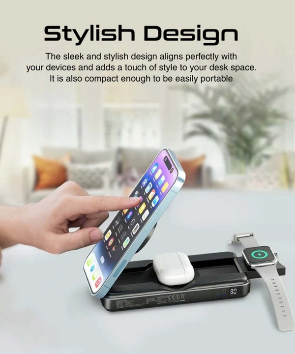 پاوربانک پرومیت مدل POWERPACK-FOLD به ظرفیت 10000 میلی آمپرساعت