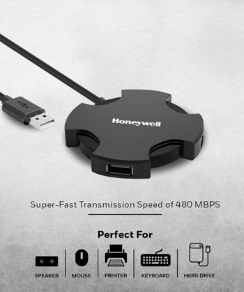 هاب 4 پورت USB 2.0 هانیول مدل NON-POWERED