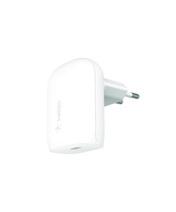 شارژر دیواری بلکین مدل WCA005vf1MWH-B5 USB-C PD PPS به همراه کابل لایتنینگ