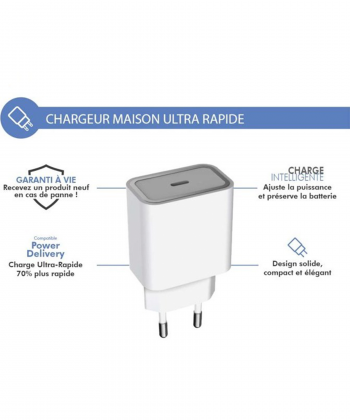 شارژر دیواری فورس مدل FPLICS1C25WPDW USB-C PD