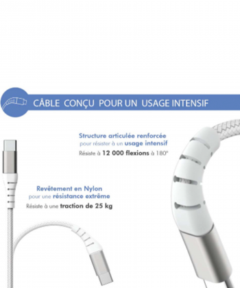 شارژر دیواری فورس مدل FPLICS25WCBLCCW USB-C PD به همراه کابل USB-C