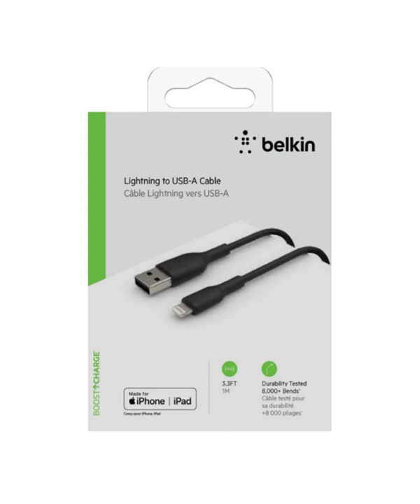 کابل تبدیل USB به لایتنینگ بلکین مدل CAA001BT1MBK طول 1 متر