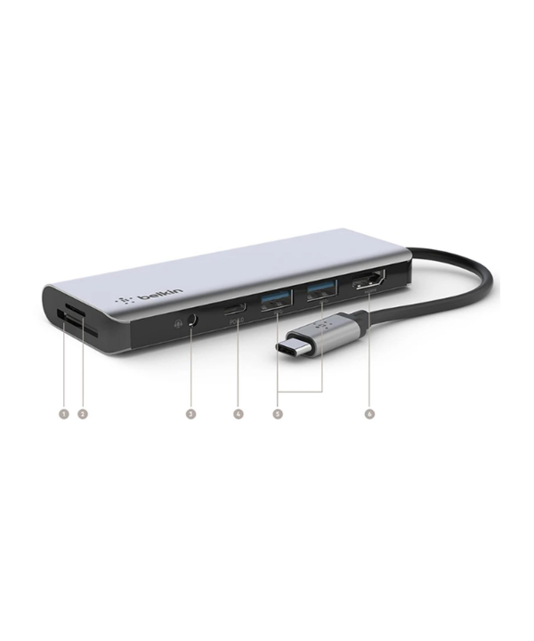 هاب 7 پورت USB-C بلکین مدل AVC009btSGY