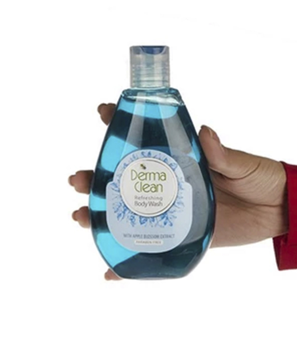 شامپو بدن مردانه درماکلین Derma Clean حاوی عصاره شکوفه سیب حجم 300 میلی لیتر