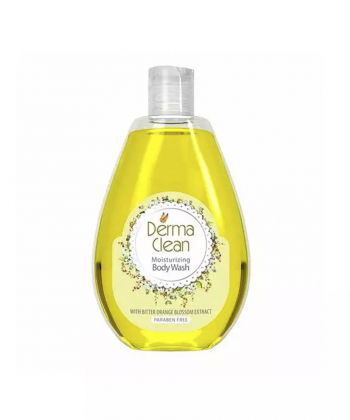 شامپو بدن مرطوب کننده درماکلین Derma Clean حاوی عصاره شکوفه بهار نارنج حجم 300 میلی لیتر