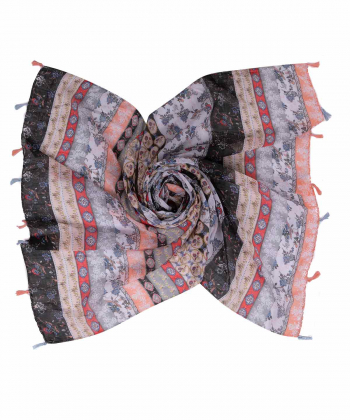 شال طرح دار زیبو Ziboo مدل IS-2010