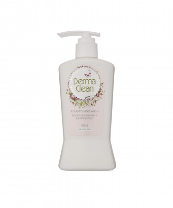 مایع دستشویی کرمی درماکلین Derma Clean با روغن آرگان و عصاره ابریشم حجم 300 میلی لیتر