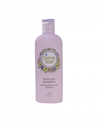 شامپو مخصوص موهای خشک درماکلین Derma Clean حاوی عصاره گیاهان هندی و سیستئین حجم 250 میلی لیتر
