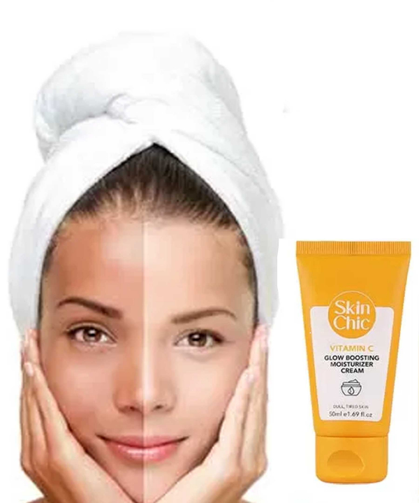 کرم مرطوب کننده دست و روشن کننده اسکین شیک Skin Chic حاوی ویتامین C حجم 50 میلی لیتر