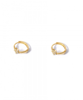 گوشواره طلا حلقه ای ستاره پرسته Parasteh کد 446524