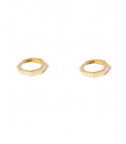 گوشواره طلا حلقه ای شش ضلعی پرسته Parasteh کد 452426
