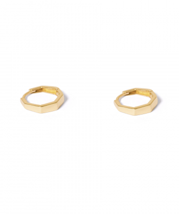 گوشواره طلا حلقه ای شش ضلعی پرسته Parasteh کد 452426