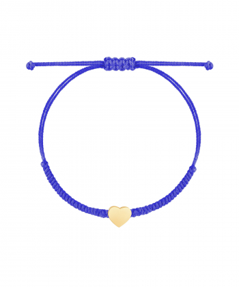 دستبند طلا بافت آبی قلب پرسته Parasteh کد 132121