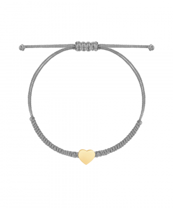 دستبند طلا بافت طوسی قلب پرسته Parasteh کد 132127