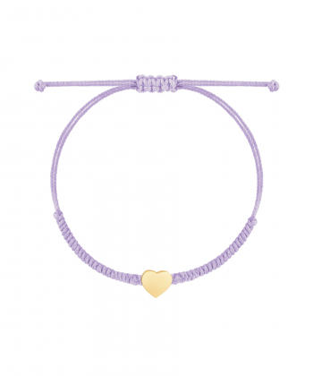 دستبند طلا بافت بنفش قلب پرسته Parasteh کد 132133