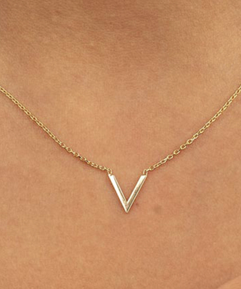 گردنبند طلا V (وی) پرسته Parasteh کد 89818