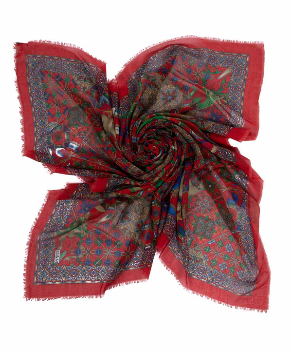 روسری طرح دار زیبو Ziboo مدل H-017