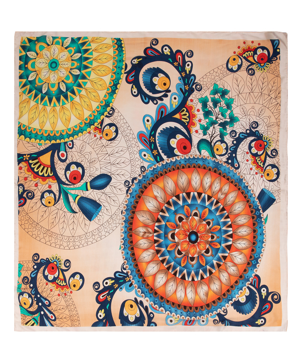 روسری زنانه طرح دار زیبو Ziboo مدل SCARF IS-2004