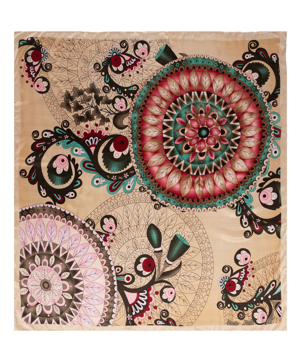 روسری زنانه طرح دار زیبو Ziboo مدل SCARF IS-2004