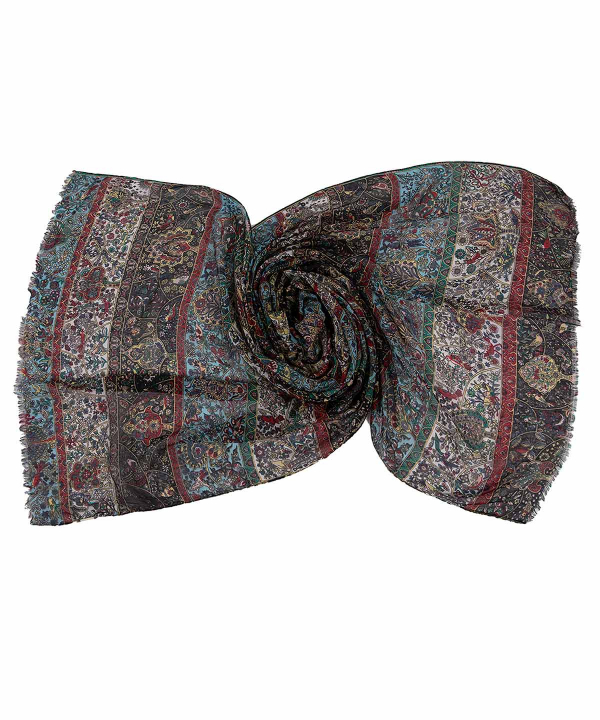 شال زنانه طرح دار زیبو Ziboo مدل SHAWL IS-2024