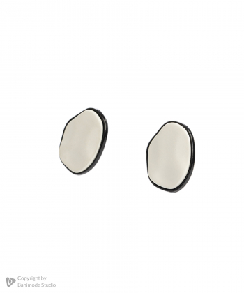 گوشواره زنانه الوژ استایل Eloge Style کد 2EARSTN-WHT-005