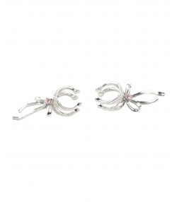 گوشواره زنانه الوژ استایل Eloge Style کد 2EARBOW-SLV-012