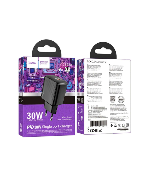 شارژر دیواری 30 وات هوکو مدل CS22A USB PD