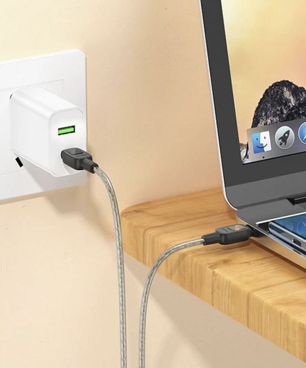 کابل USB-C هوکو مدل U124 60W طول 1.2 متر