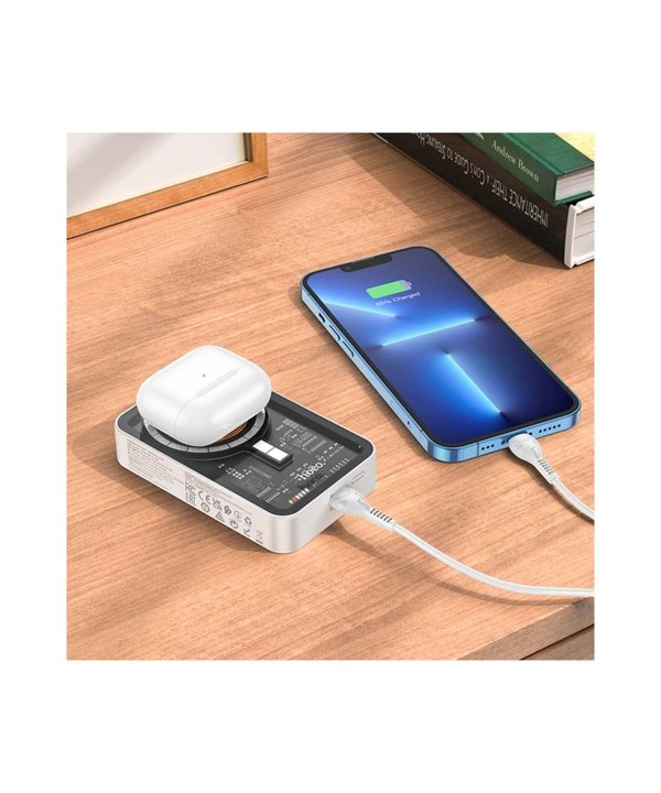 پاوربانک هوکو مدل Q10A WIRELESS PD+QC3.0 20W ظرفیت 10000 میلی‌ آمپر ساعت