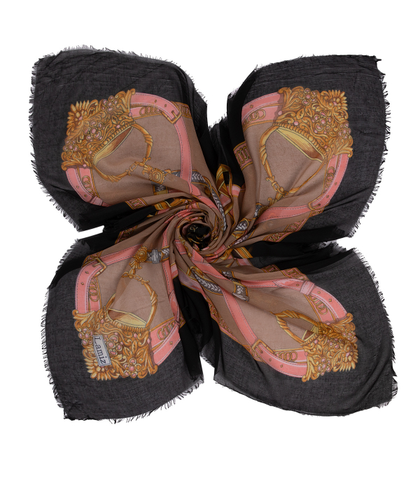 روسری زنانه طرح دار زیبو Ziboo مدل SCARF IS-2065
