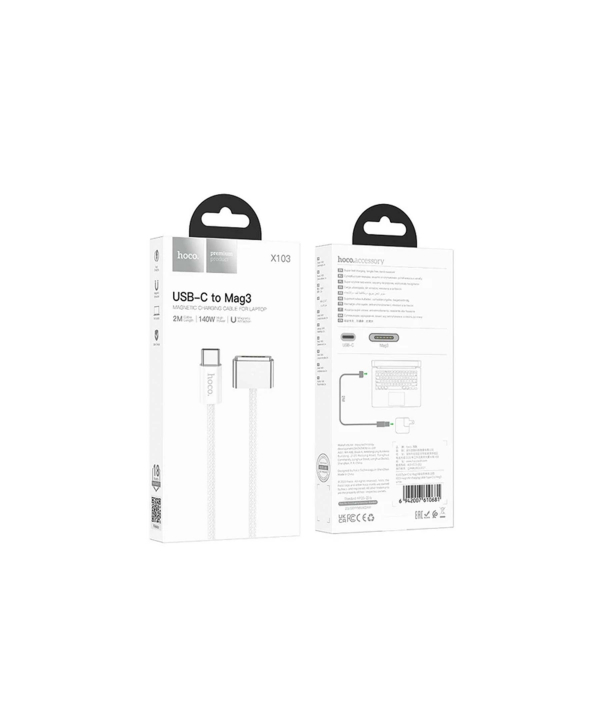 کابل شارژ مک بوک هوکو مدل X103 طول 2 متر