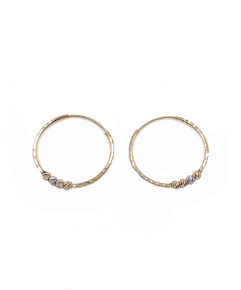 گوشواره گرد البرناردو هماتیت گلد Hematite Gold کد 136049