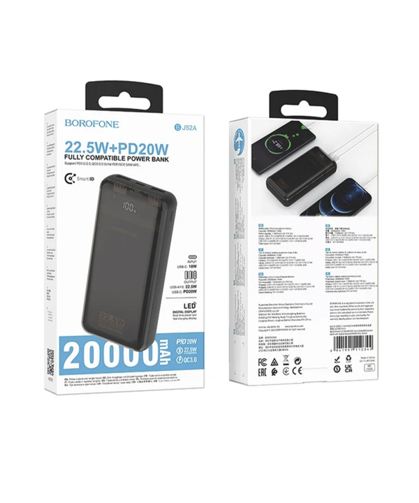 پاوربانک بروفون مدل BJ52A 22.5W ظرفیت 20000 میلی آمپر ساعت
